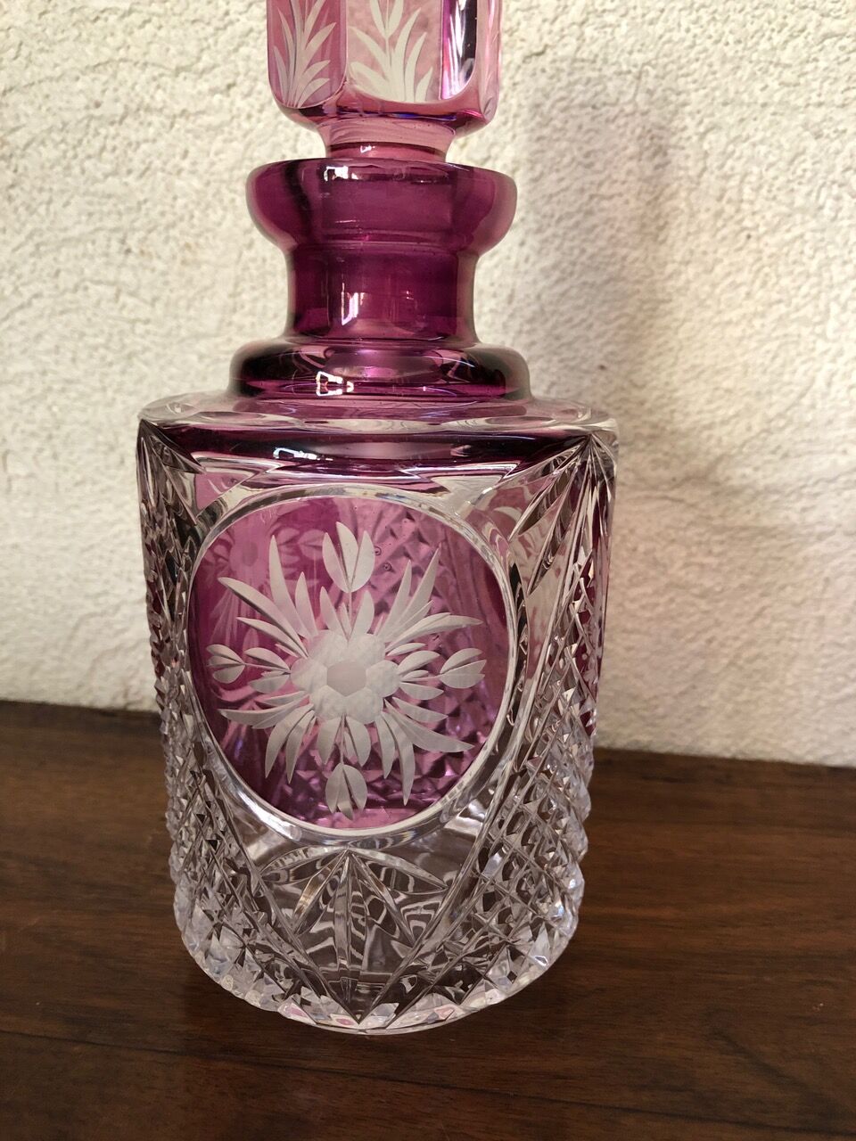 Cut crystal whisky service