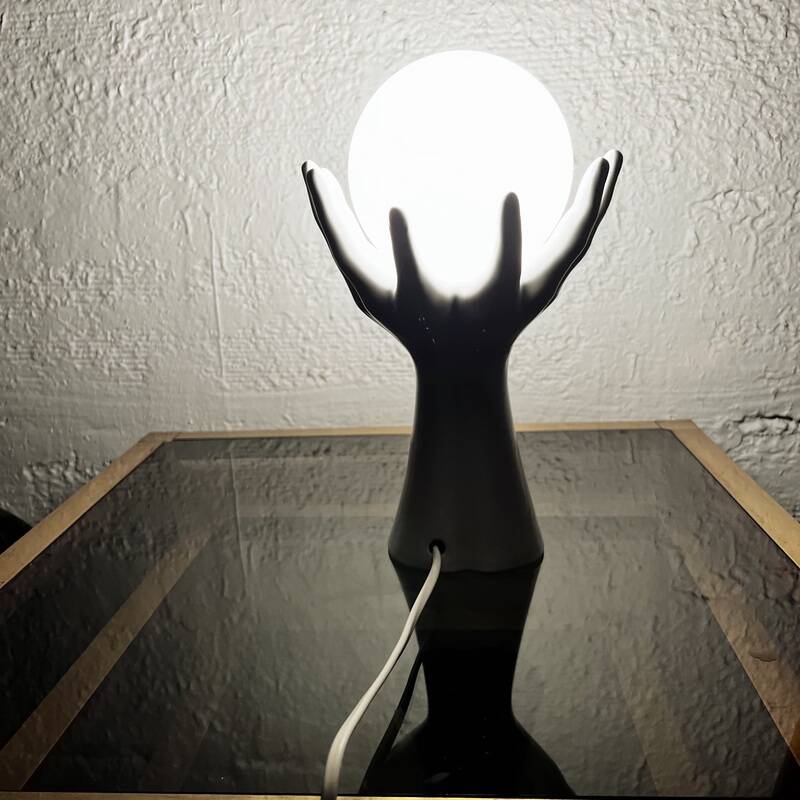 Vintage ceramic hand lamp