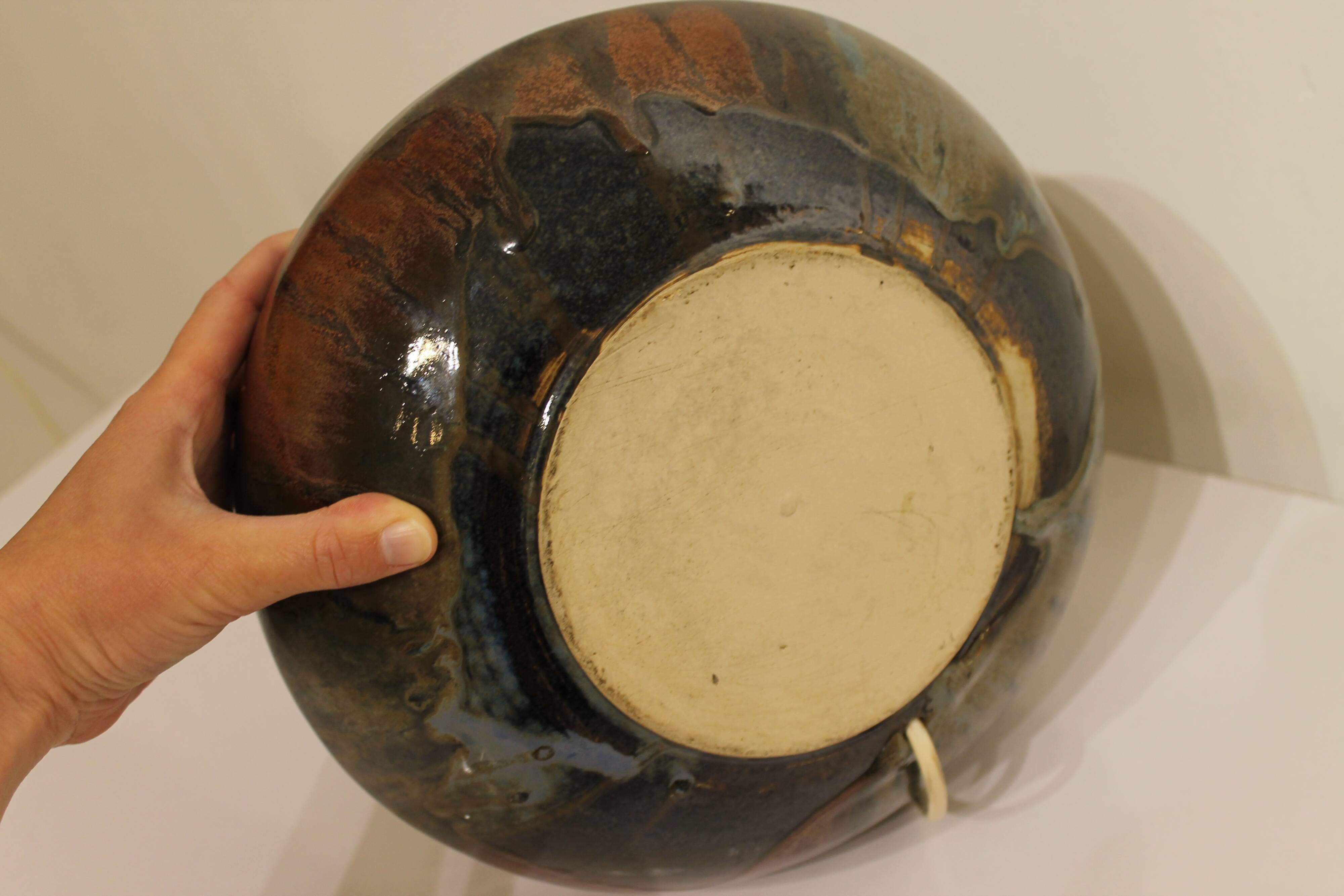 Vintage glazed ceramic lamp