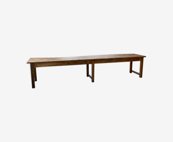 Table de ferme travail pin 4m