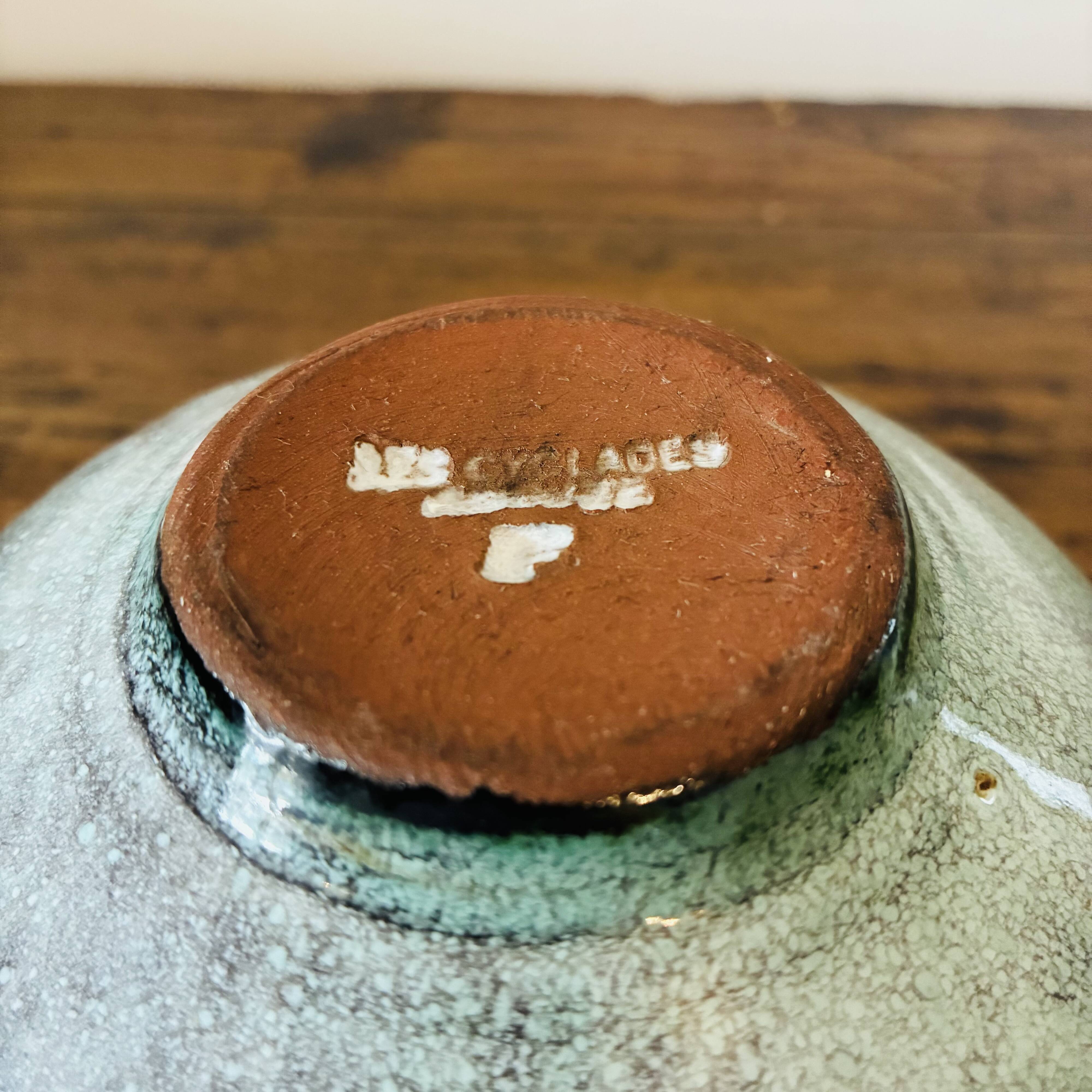 Glazed ceramic bowl – Atelier des Cyclades, Roland Zobel – Anduze