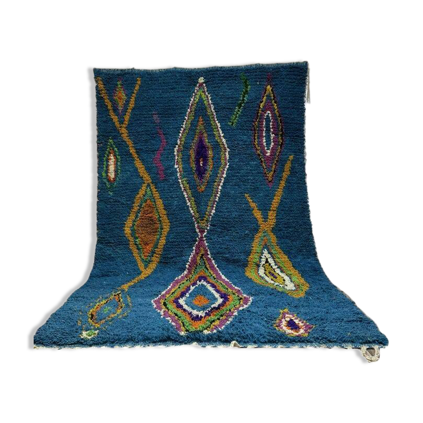 Teal blue Moroccan rug 150/250cm