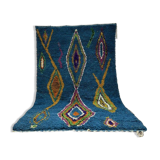 Teal blue Moroccan rug 150/250cm