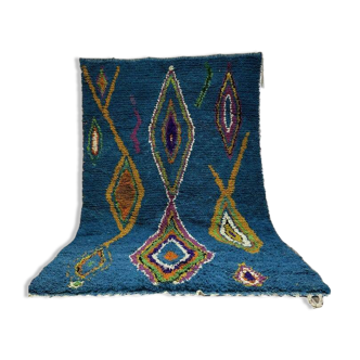 Teal blue Moroccan rug 150/250cm