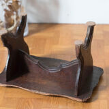 Walking stool feet in solid oak