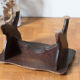 Walking stool feet in solid oak