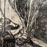 Tableau encre de chine XXe