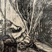Tableau encre de chine XXe