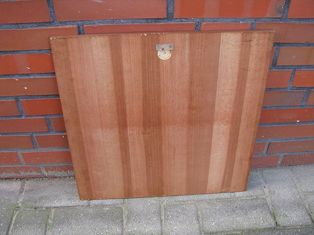 Miroir vintage en teck Danemark 1970 - 49x49cm