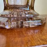 Art Deco star pressed molded glass vase