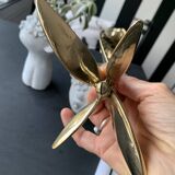 brutalist double flame chandelier