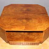 Art deco walnut coffee table