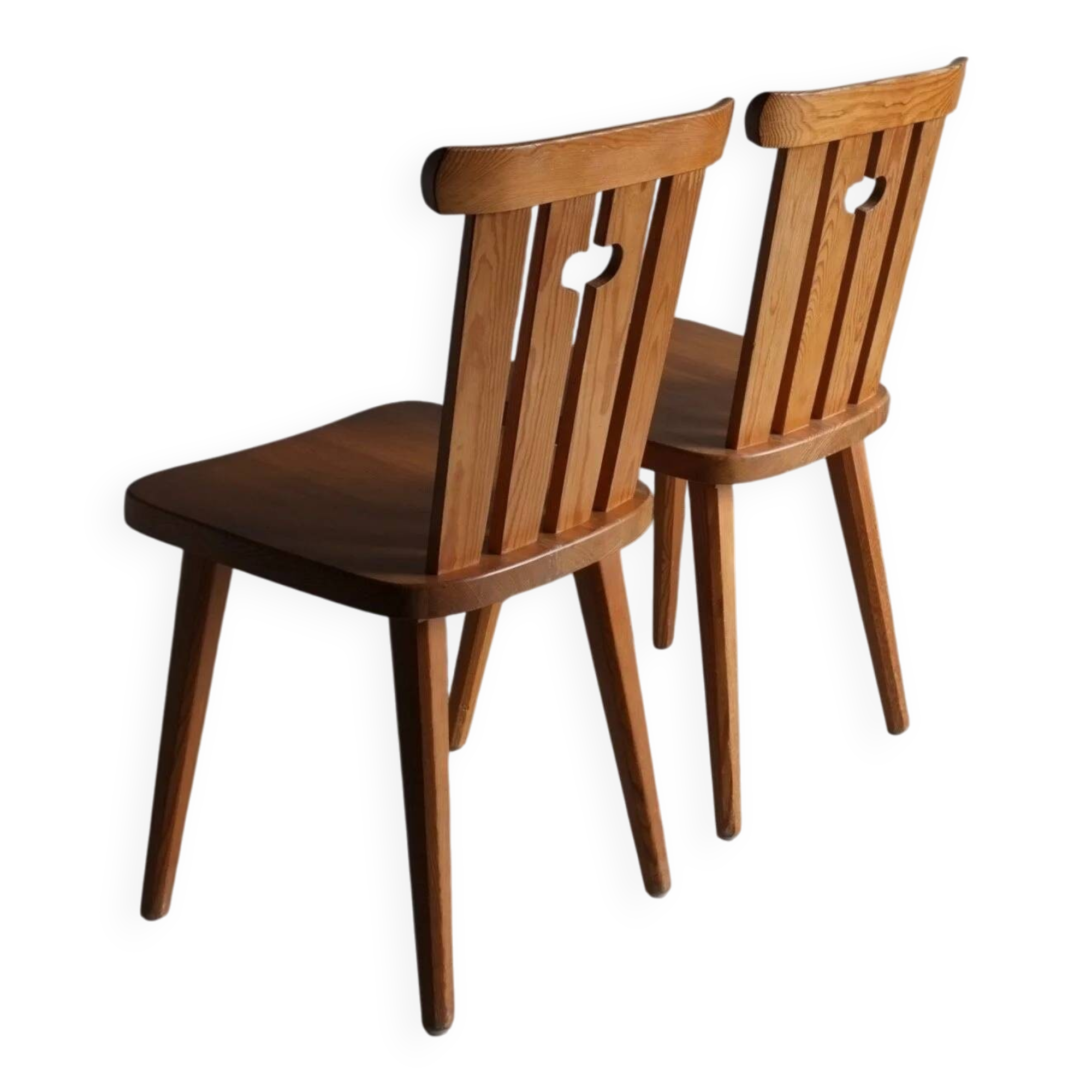 2 solid pine chairs | Göran Malmvall | Sweden | 1940s