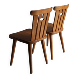 2 solid pine chairs | Göran Malmvall | Sweden | 1940s