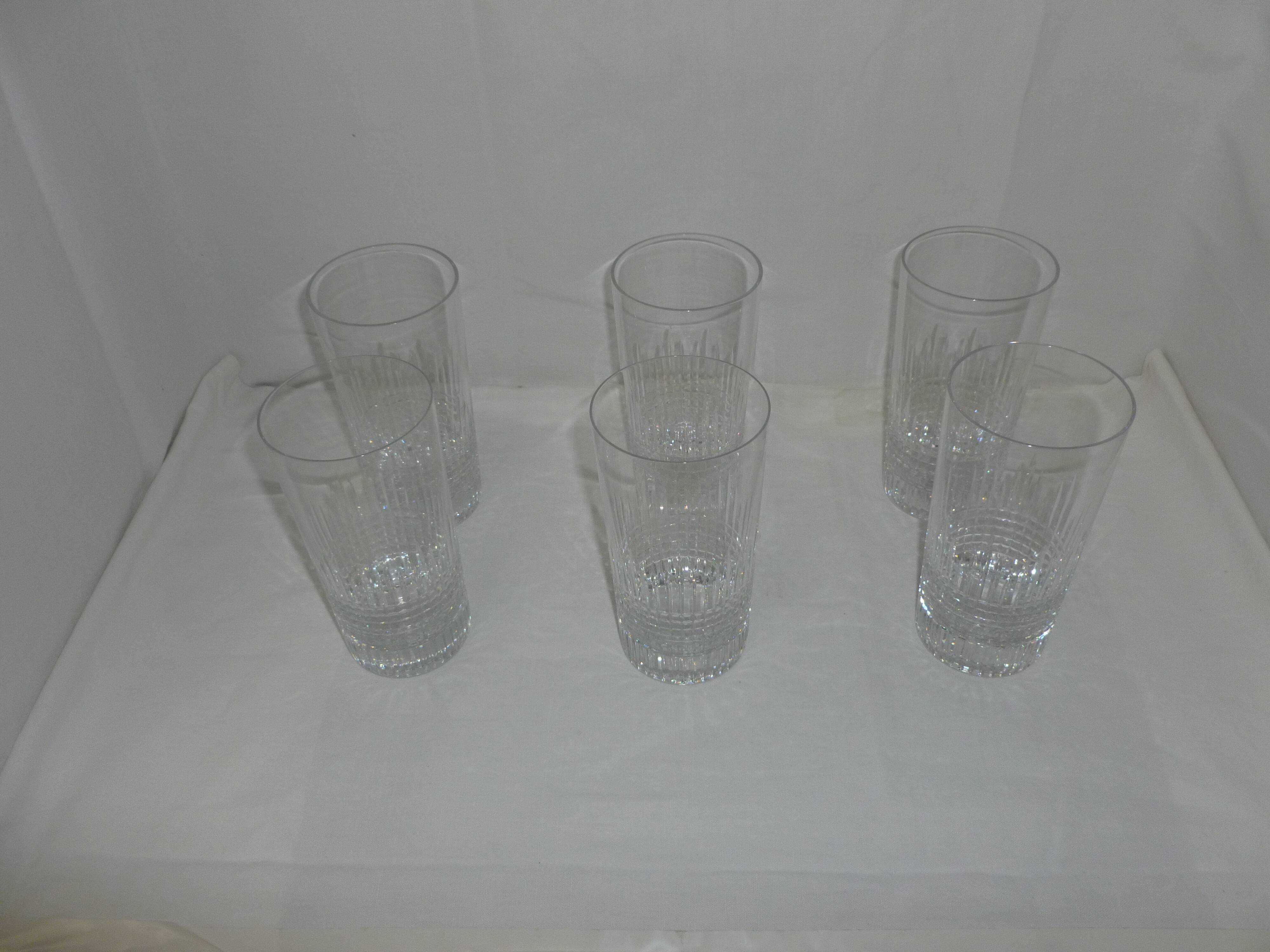 Set of 6 baccarat crystal mugs