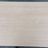 Beech table with extension cords