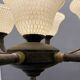 Vintage bronze Murano glass chandelier 1960s