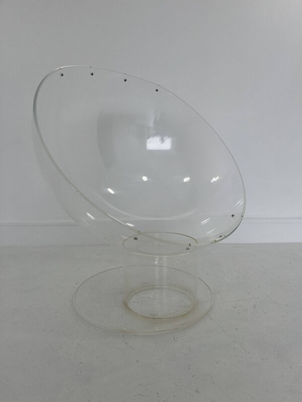 Fauteuil Egg du milieu du siècle, années 1970