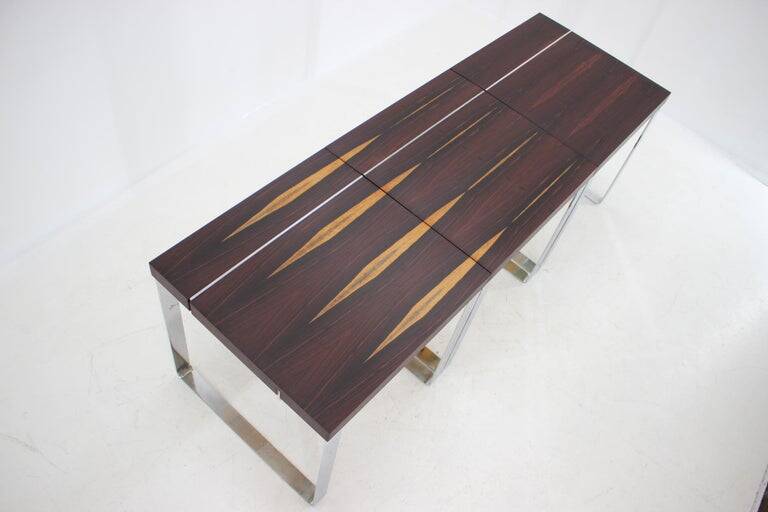 Trois tables à manger/bureau en bois de rose luxueuses par Ladislav Vrátník, années 1970.