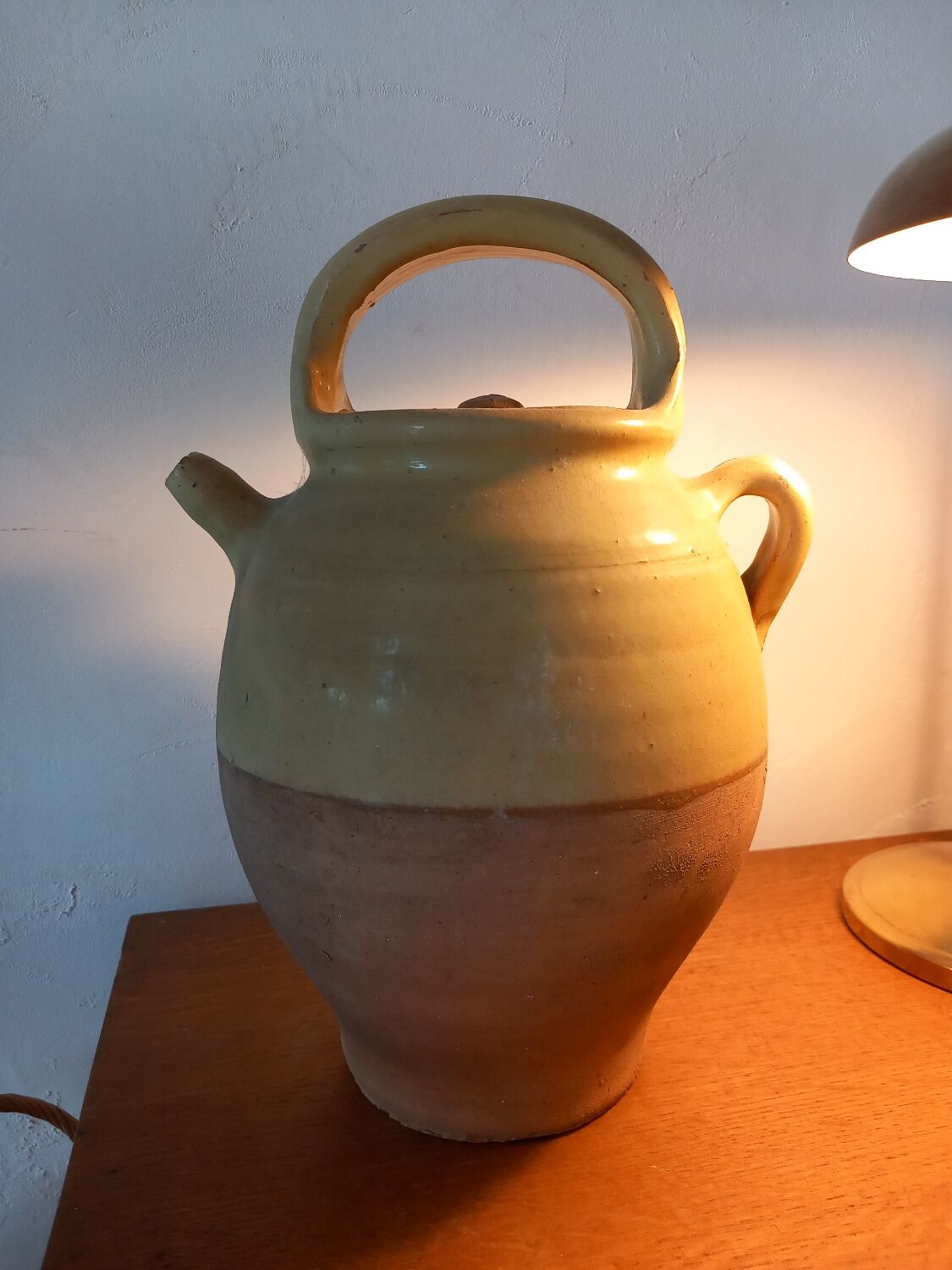 Terracotta goat water jug