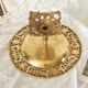 Coupe, plateau sur pied en bronze