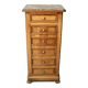 Louis Philippe bedside table in walnut with false drawers