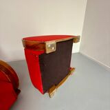 2 anciens fauteuils club art déco années 30 structure bois courbé