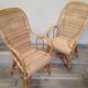 Paire de fauteuils en rotin