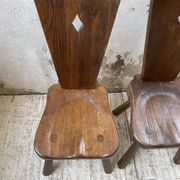 Solid oak chairs Savoyard cap popular art
