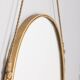 50s vintage wall mirror in brass decorated italian design