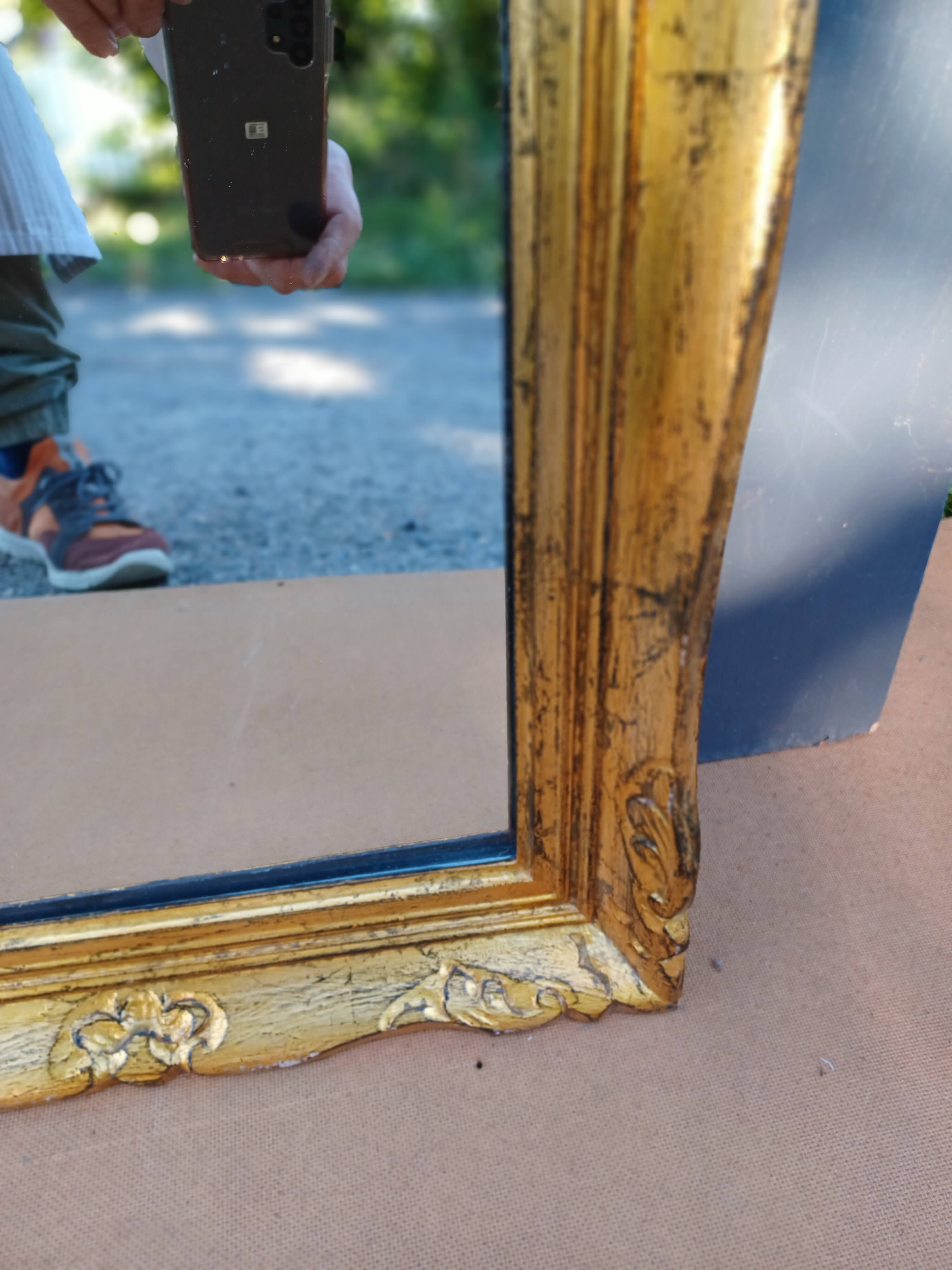 NARROW GOLDEN MIRROR IN LOUIS XV STYLE
