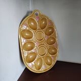 Vintage egg tray in glazed stoneware