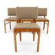 1930s Set of Four Restored Art Deco Dininng Chairs, Czechoslovakia