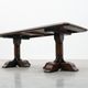 French Refectory Style Oak Dining Table with Turned Double Pedestal Base, 2