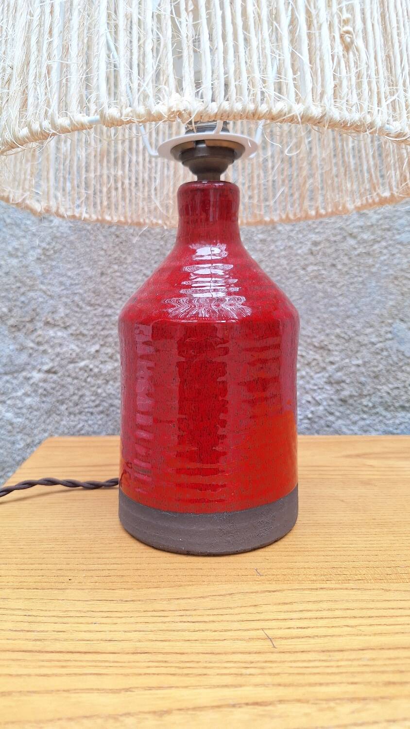 Belka Danish ceramic lamp with rope shade