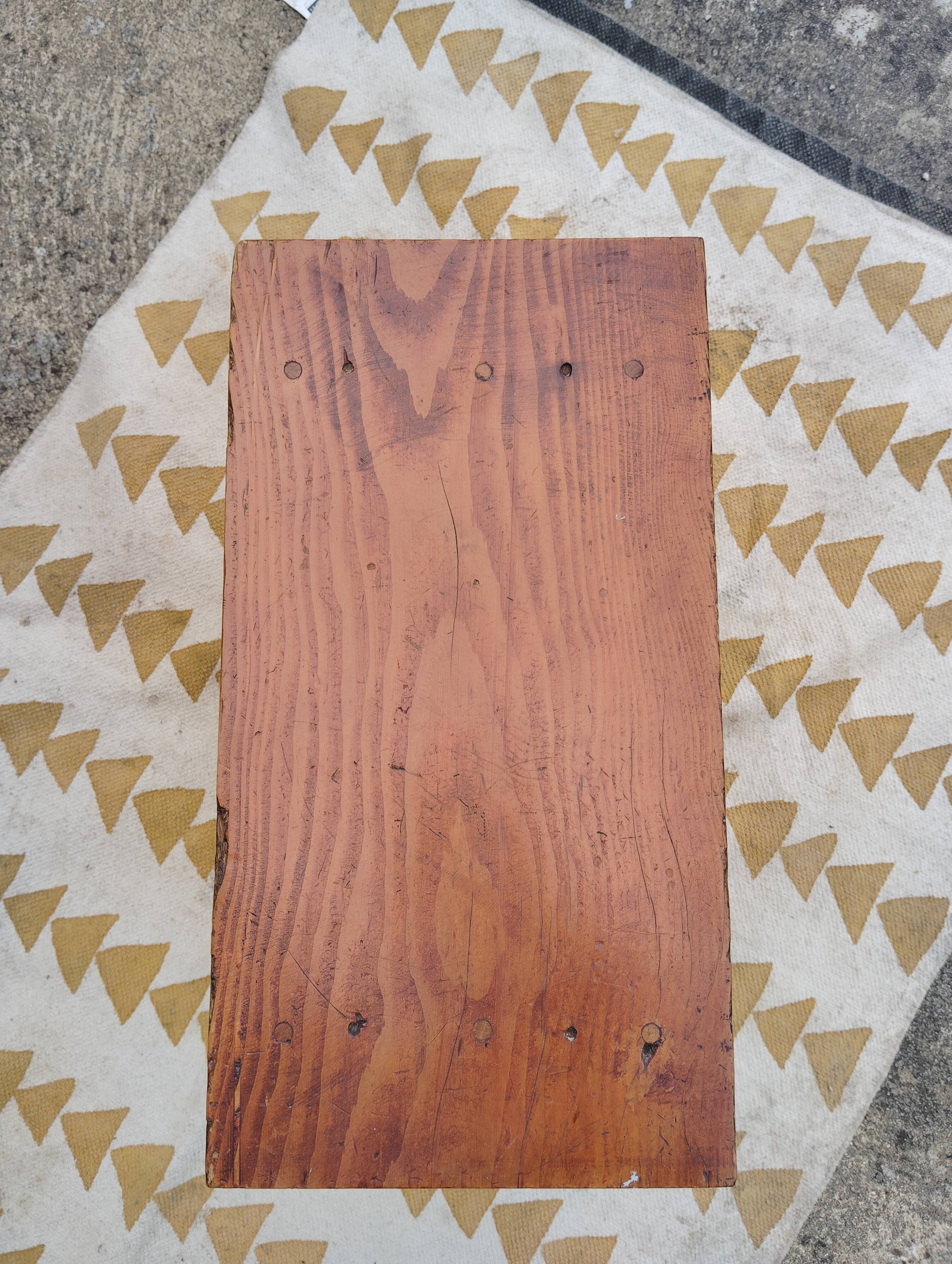 Small solid wood painter's bench