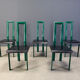Italian Model Regia dining chairs by Antonello Mosca for Ycami, 1980s