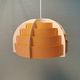 Hanging lamp made of plastic slats by Lars Schiøler for Hoyrup Lighting Denmark 1976.