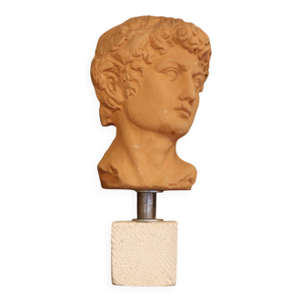 Head of Apollo in hand-sculpted terracotta