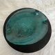 Vintage plate shaped of Arcoroc fish France turquoise