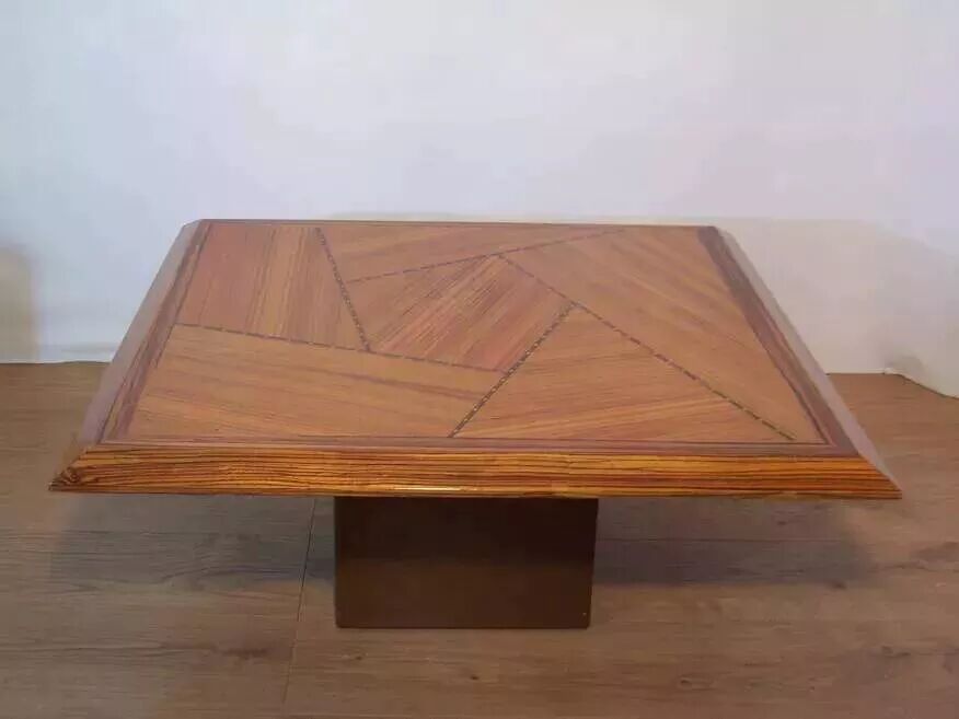 Table basse en bois de zebrano
