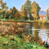 Tableau impressionniste - Huile sur  toile signée, 1920 - Ecole française