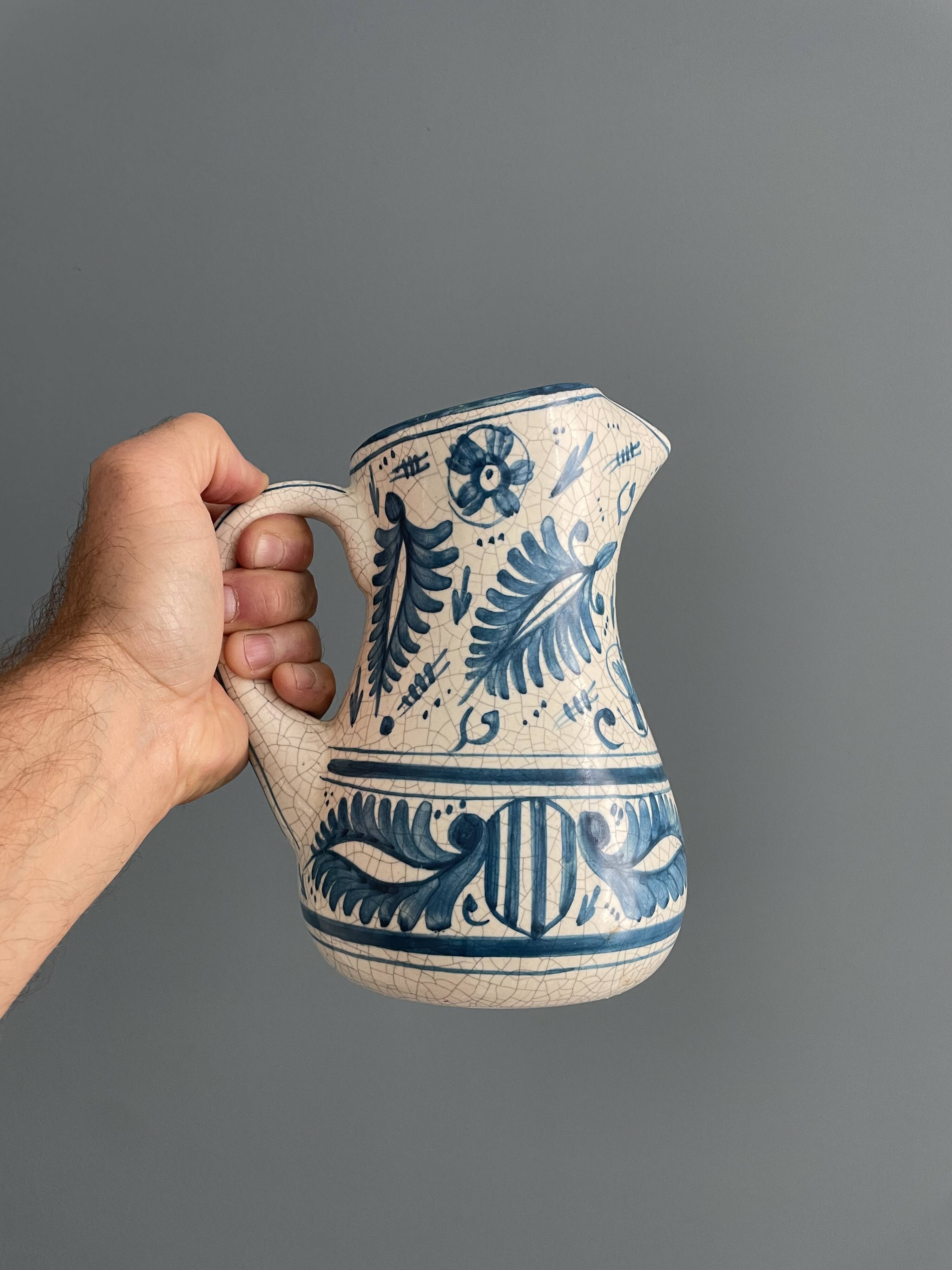 Sangria pitcher, Benlloch ceramic, Manises, 1960