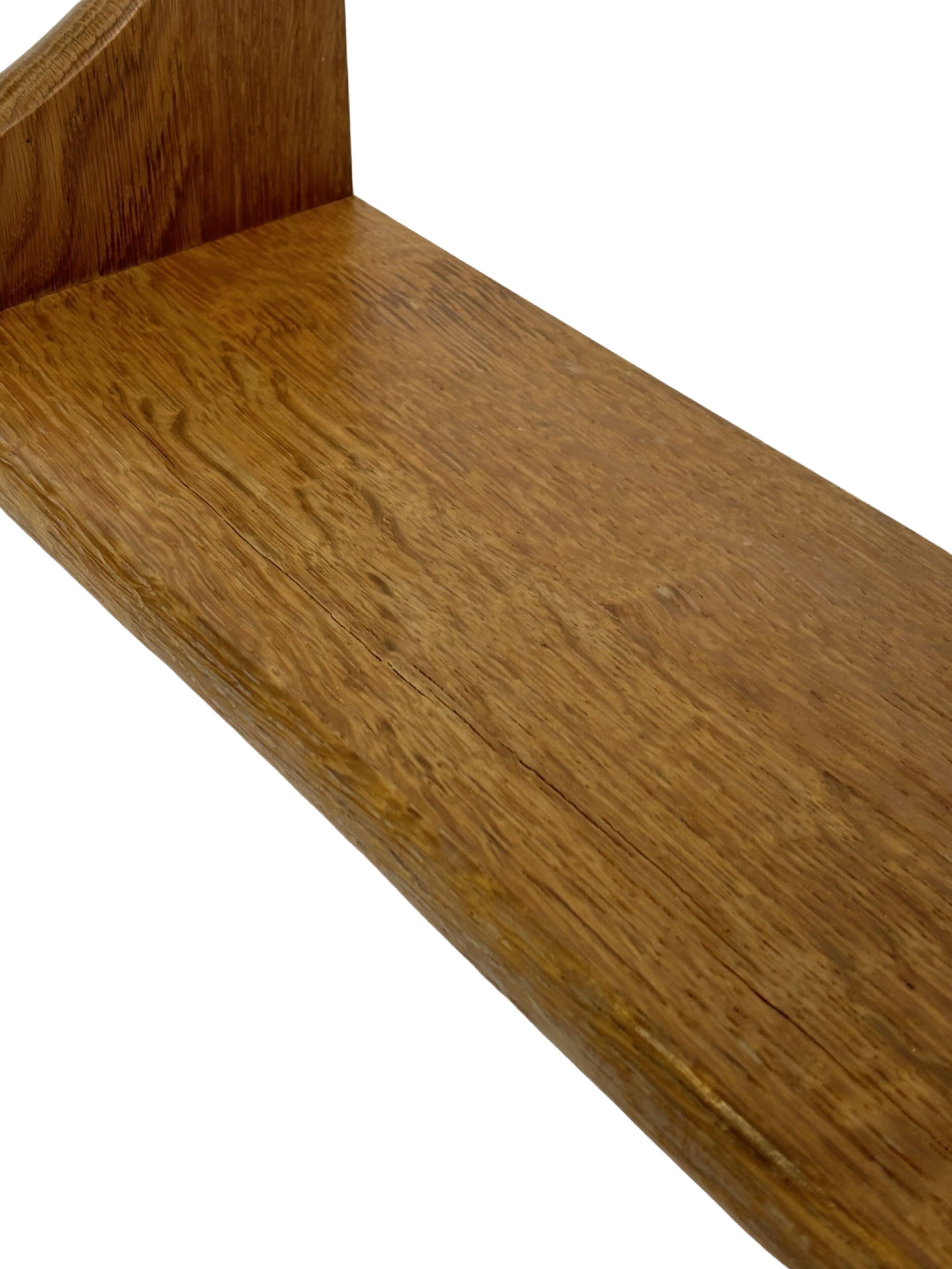 Vintage oak wall rack book shelf 1970s wood minimalist design