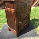 Buffet neo Louis XIII in oak with 1 door and 1 drawer.