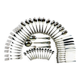 Antique silver cutlery, Italy, 1960s, set of 51.