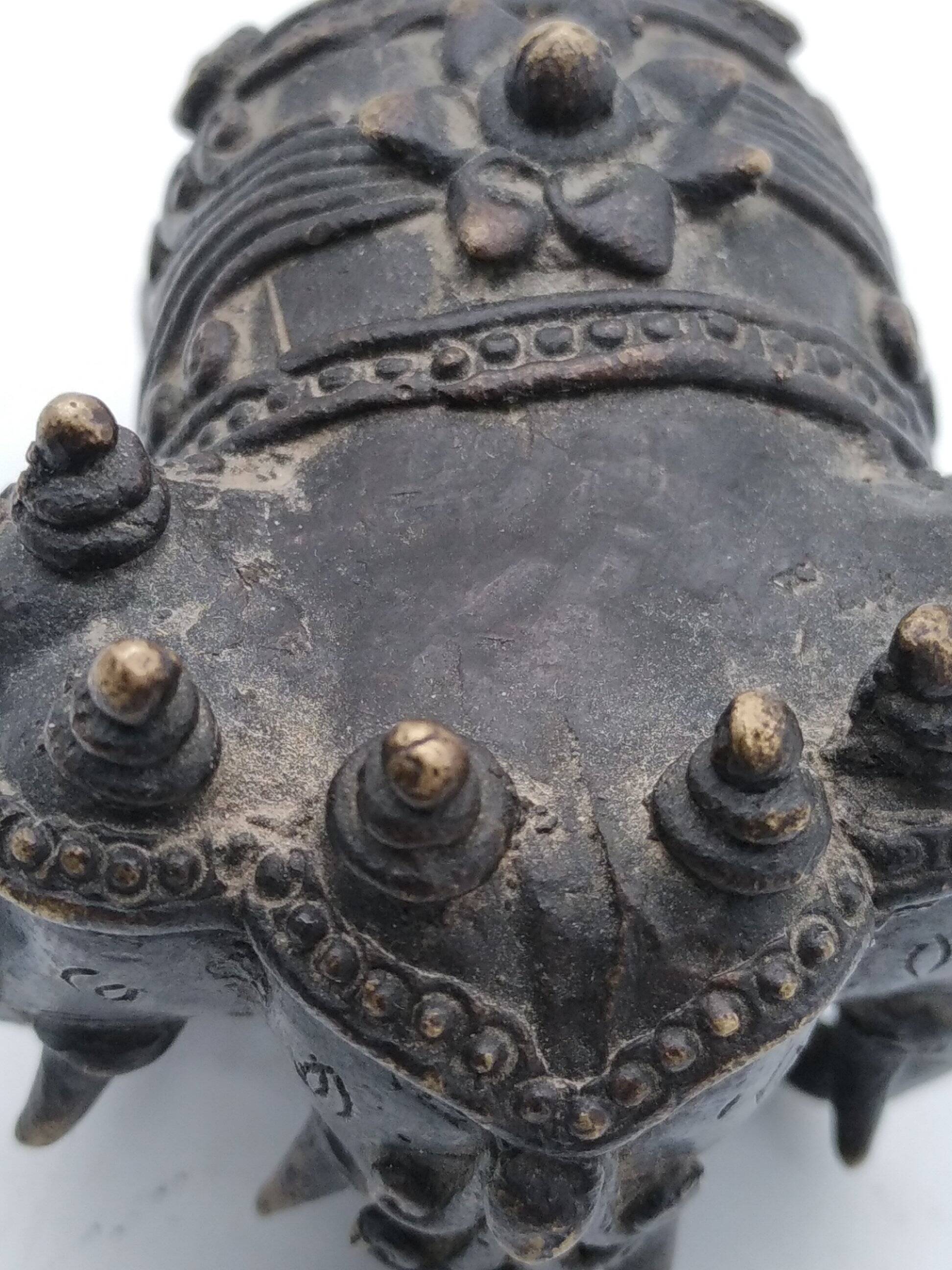 Airavata elephant in bronze. 19th century India.