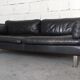 Jorgensen vintage 60s Scandinavian leather sofa