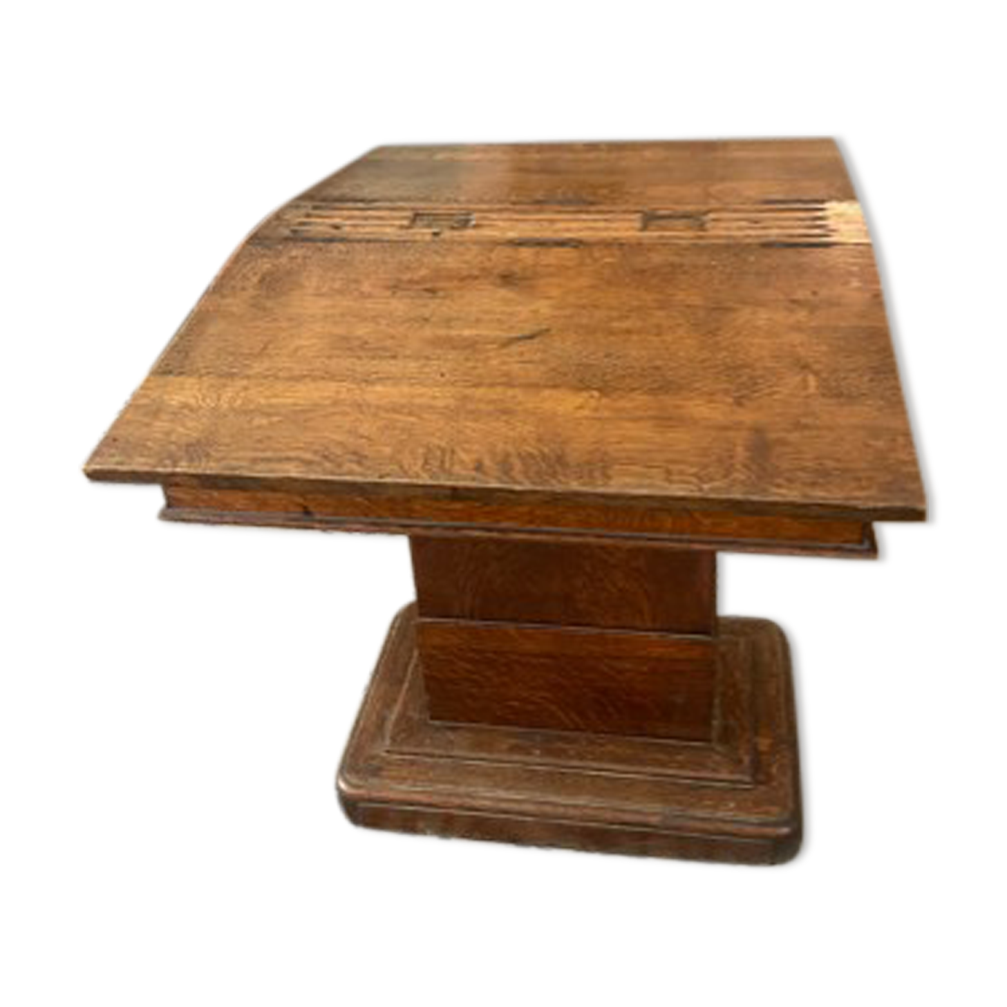 Double art deco oak desk