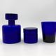 Set of glass bottles, toilet pad, Klein blue - 20th century